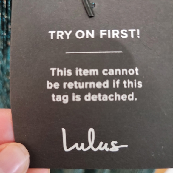 Women's Lulus Ailey Gold and Teal Skater Dress Size Large NWT - Picture 8 of 9